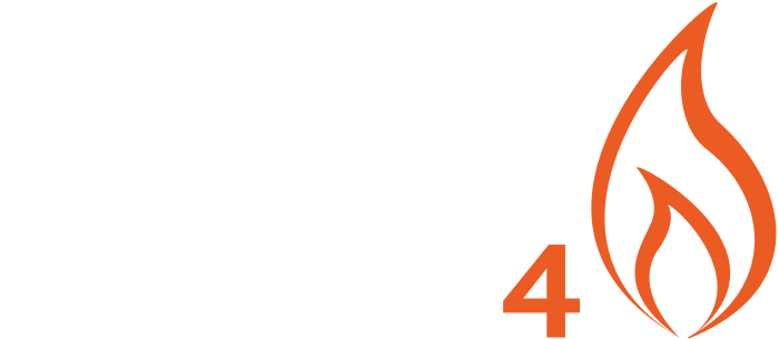 Logo de Element4, marque spécialisée dans les cheminées modernes au design innovant.